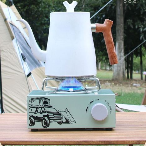 Réchaud à gaz butane portable professionnel de 2100 W, idéal pour le camping, la randonnée, le trekking et la survie en milieu sauvage. (1/5)