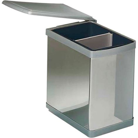 Cubo Nike Inox Automatico M50 1X21L   - Cubo de basura pivotante de 1 compartimiento y divisor central extraible (1/3)