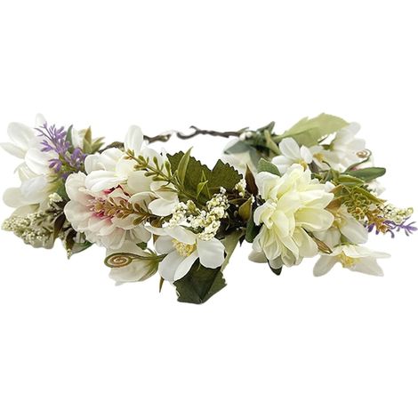 Serre-tête coloré pour mariée avec fleurs - Pour toutes les occasions (1/4)