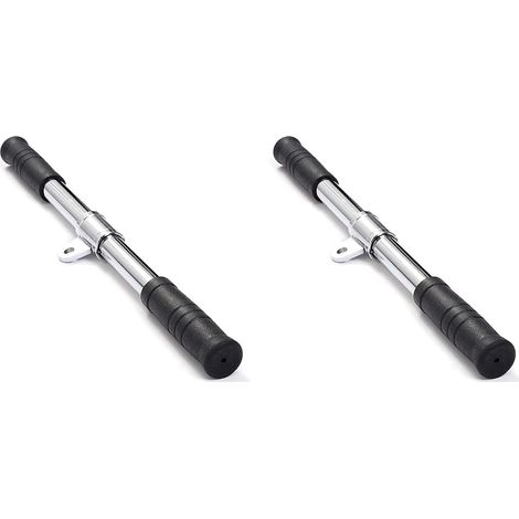 2X Barre de Traction Barre Droite Rotative de Gymnastique pour Les Accessoires de Machine de Câble EntraîNement D'Aviron Biceps ÉQuipement D'EntraîNement de Gymnastique à Domicile (1/5)