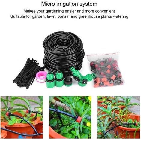 40M Kit de tuyau d\'arrosage automatique système d\'irrigation de l\'eau micro de jardin (1/4)