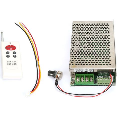 Contrôleur de vitesse de moteur CC à télécommande sans fil 12V/24V/30V 30A marche avant et arrière
