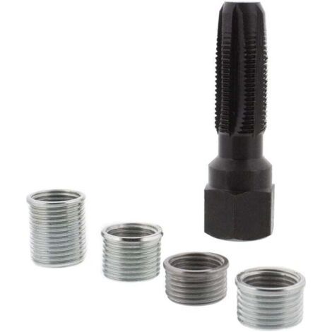 M14x1,25 Zündkerzengewinde-Reparaturset, M14 Gewindereparatur mit 4 Gewindebohrern, Glühkerzengewindereparatur