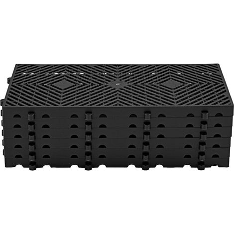 Mophorn 6x Kunststoffpaletten 600x300x30 mm, Leichtpaletten mit 1000 kg/㎡ statischer Traglast, Nestbare Industriepaletten mit Gitterdesign und Schnappverbindung, Bodenpaletten für Lager und Supermarkt