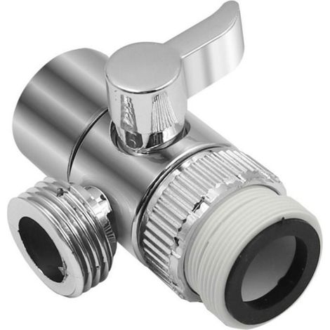 Valve Inverseur - 3 Voies - Pour Douche Cuisine Salle De Bain - Adaptateur Diverter - 1 Pièce (1/4)