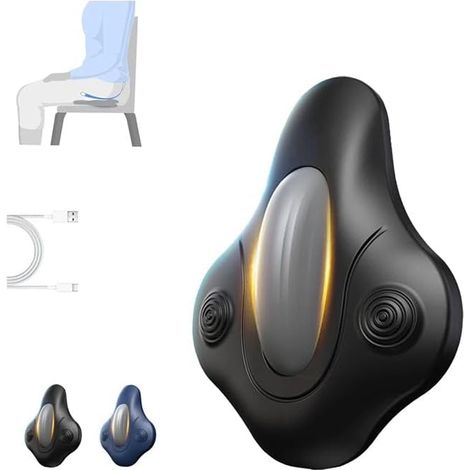 diseño silencioso(2), dirigido al músculo PC, dispositivo de ejercicios para el suelo pélvico, masaje de posicionamiento de tres puntos, entrenador del suelo pélvico para hombres y (1/5)