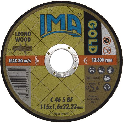 MOLA ABRASIVA PER LEGNO 'GOLD' Ã¸ 115 x 1,6- 50 pezzi