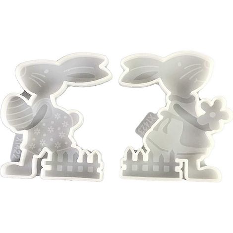 Hase mit Ei, Blumenarrangement, Gipsform, Silikonform, K9Z8 (1/5)