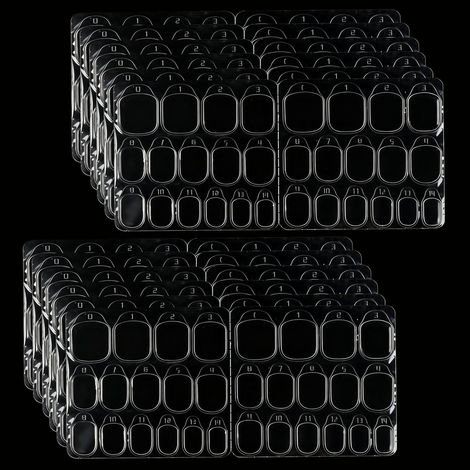 600 pezzi di cuscinetti adesivi per unghie, cuscinetti in gel autoadesivi, cuscinetti adesivi trasparenti per unghie finte e nail art