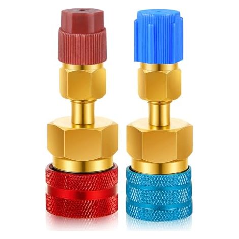 Kit adaptateur R1234yf compatible, coupleur rapide R1234YF vers R134A, coupleur rapide côté haute et basse tension R1234yf, convertisseur de connecteur de charge CA pour système de climatisation autom