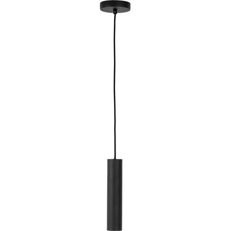 Sospensione Paris in acciaio nero tubo cilindrico ø6 cm