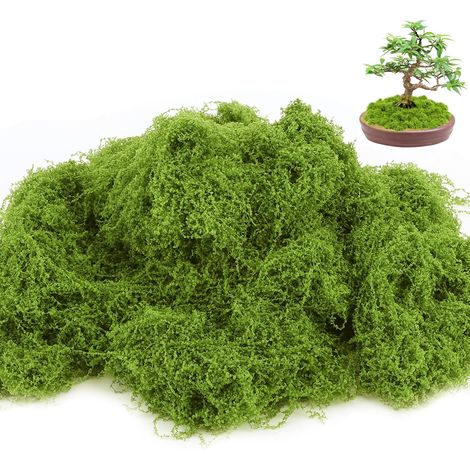 Mousse Artificielle - 200g - Nylon - Décoration Murale et Florale - Intérieur et Extérieur - Vert Foncé (1/5)