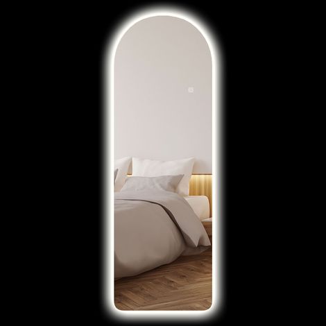 Specchio da Parete ad Arco con Luce LED Dimmerabile Touch 40x3x120 cm (1/5)