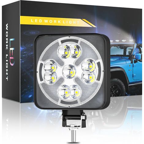 Lampe de Travail LED Ronde 4 Pouces 44LED 132W 3200LM IP65 Éclairage Supplémentaire pour Véhicules Tout Terrain, Camion, Bateau, Chantier(4pcs) (1/5)
