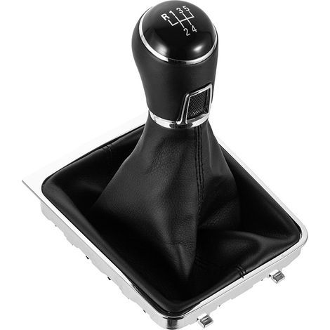 Staubschutzkappe für den Schaltknauf des manuellen Getriebes von Volkswagen Passat B6, schwarz, 5-Gang, einteilig. (1/4)