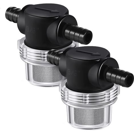 2 Pièces Crépine Pompe à Eau, 3/8 Pouce Écran en Acier Inoxydable 50 Mailles Filtre de Pompe RV Crépine de Tuyau à Visse