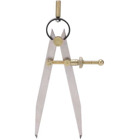 Compas d'épaisseur réglable haute précision, résistant à la rouille, or, verrouillable, 175mm, pour marquage sur cuir DIY (1/5)