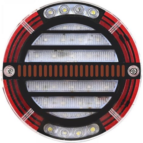 runde LED-Rückleuchten mit 4 Funktionen für Traktor, Anhänger, PKW, LKW, 12/24 V (1/5)