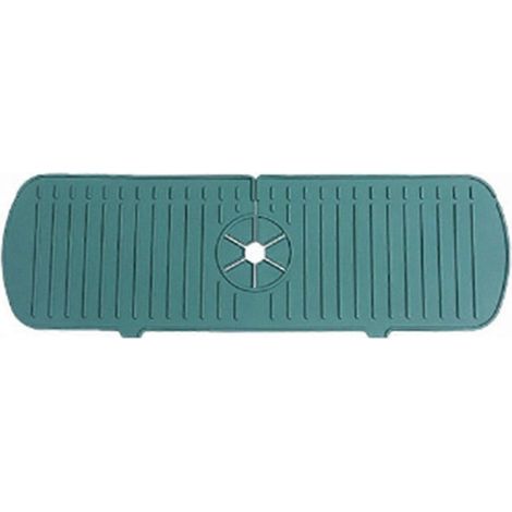 Tapis d'égouttage en silicone pour cuisine et salle de bain, vert, taille M (1/5)