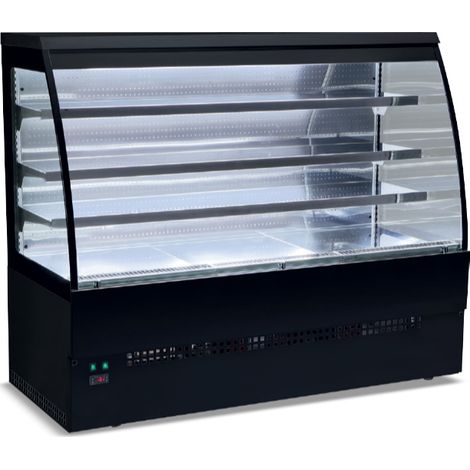 VITRINE MURALE POSITIVE +3° / +5°C - GROUPE LOGÉ - LAQUÉ NOIR - Isotech