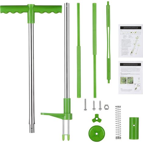 Extracteur d'herbe à main sans se baisser – Désherbeur debout pour jardin potager – Outil manuel anti-mauvaises herbes