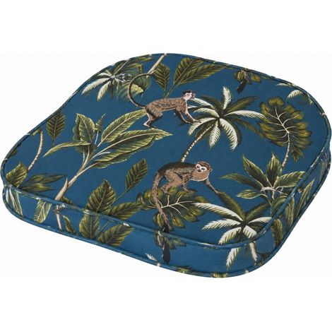 Tropical Standard Carver Chair Cushion (Pack of 4) - L45 x W40 x D5 cm - Grey