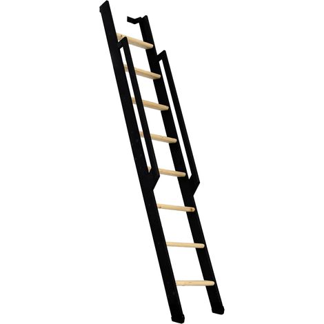 Minka Wangentreppe Strong 199cm max. Geschosshöhe Fichte schwarz
