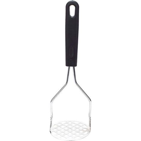 Presse-purée manuel en acier inoxydable avec poignée ergonomique - Noir (1/5)