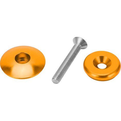 Capuchon supérieur de potence de direction de vélo en alliage d'aluminium pour VTT, avec vis, couleur or (1/5)