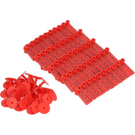 100 jeux de boucles auriculaires numérotées pour bovins (vaches, porcs, moutons) - Identification précise du bétail (1/5)