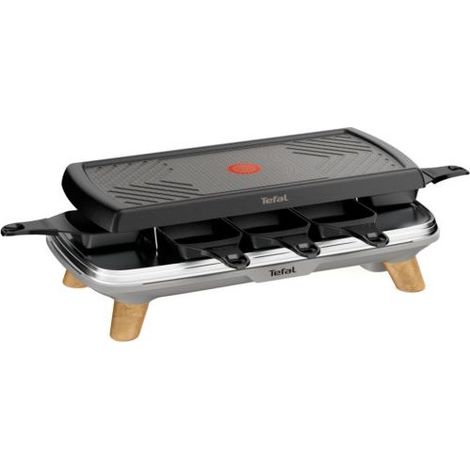 Raclette Tefal Gourmet 8 coupelles profondes 3 en 1 1350 W Gris
