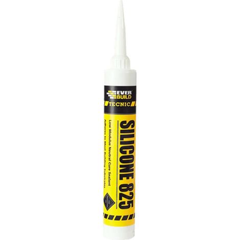 Everbuild Sika Tecnic Silicone 825 Sealant – Mid Grey, 380ml