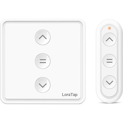 Interrupteur de volet roulant sans fil, commande de volet roulant avec télécommande sans fil, adapté pour volets roulants, stores et auvents, nécessite un conducteur neutre, non intelligent. (1/5)
