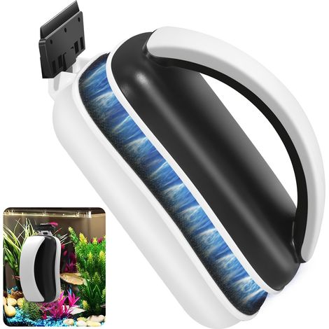 Grattoir de nettoyage pour aquarium, conception magnétique, convient aux aquariums et aux bassins à poissons. (1/5)