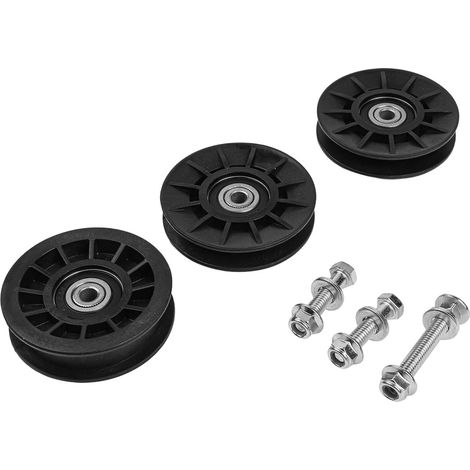 Kit Poulies Folles V et Plates pour Autoportée Kit Poulies Folles  Poulie en V et plate, métal , réduit pour usure, pour autoportée, performance optimale (1/5)