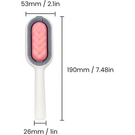 Brosse de toilettage pour animaux, peigne à poils doux, brosse de toilettage pour animaux pour masser et éliminer les poils morts et les nœuds. (1/5)