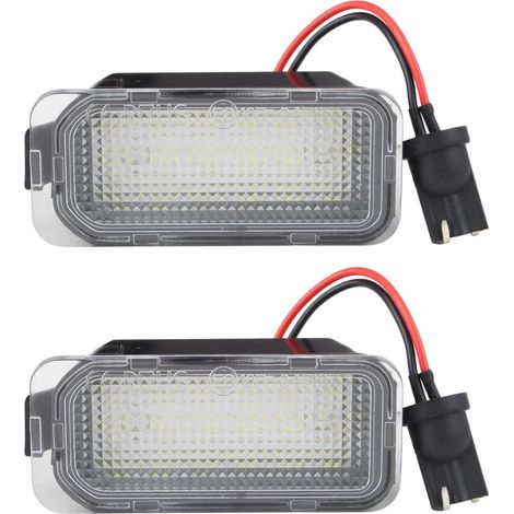 2Pcs LED ÉClairage Plaque Immatriculation Auto Feux Arrière, Plug (1/5)