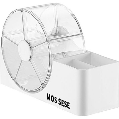 Organizer per accessori per capelli con portaspazzola - Bianco