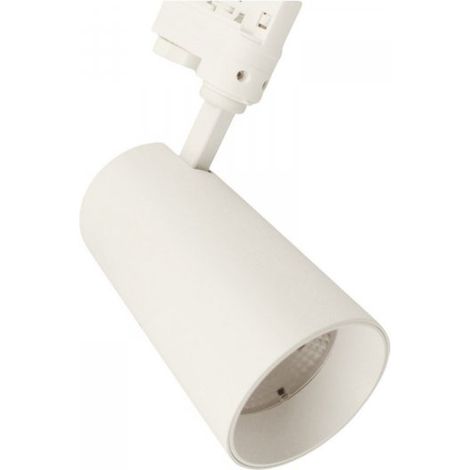 Faro Lampada Led A Binario 30W 2800lm Trifase CCT Angolo Luce 50° CRI90 UGR19 Carcassa Bianca 3000K 4000K 6000K 3 In 1 D80X157mm