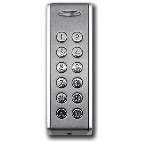 vds clavier métallique slim line gris/chrome stand alone 12/24v inox-sa