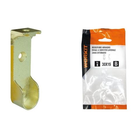 Reggitubo Armadio Ovale a Soffitto Self Workit 30 x 15 mm 2 Pezzi 9002281