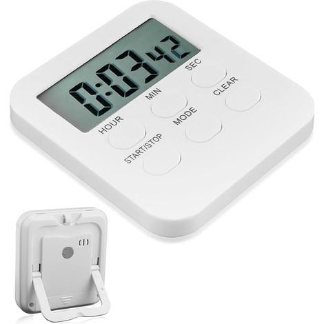 Timer multifunzione, sveglia multimodale, timer da cucina, sveglia silenziosa con ampio display verticale e gestore del tempo fisso per cucinare e imparare (1/5)