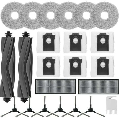 Lot de 23 accessoires pour Dreame L10s Pro Ultra Heat, pièce de rechange pour Dreame L10 Ultra Complete, avec 2 brosses principales, 2 filtres, 6 brosses de bord, 6 chiffons, 6 sacs à (1/4)