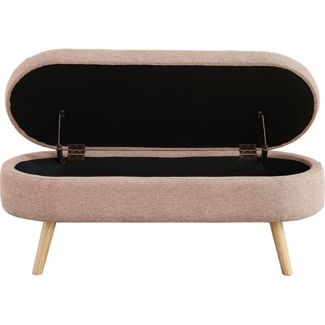 Banc avec espace de rangement, banc moderne de 110 cm avec rangement et revêtement en chenille, idéal pour changer de chaussures, adapté à la chambre, au couloir ou au salon (1/5)