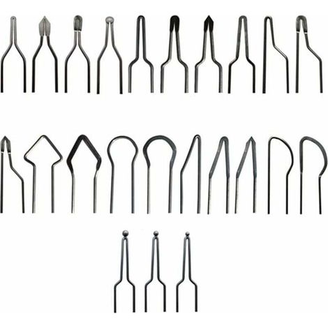 Engraving and precision tool accessory, 23-piece pyrography tips, adjustable pyrography tip kit, nickel-chrome alloy pyrography tips, professional mini heating wire, Po