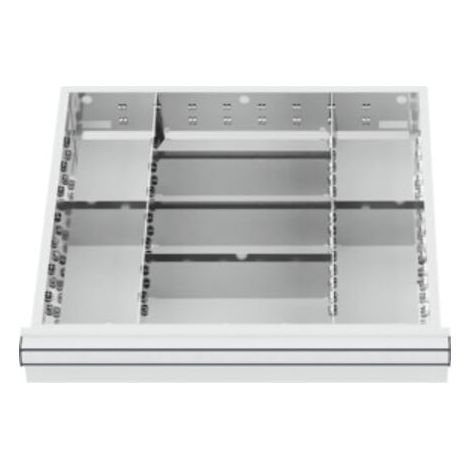 STIER Schubladeneinteilung Metalleinteilung BLH 75 mm Innenmaß 500x450 mm 8 Fächer (1/4)