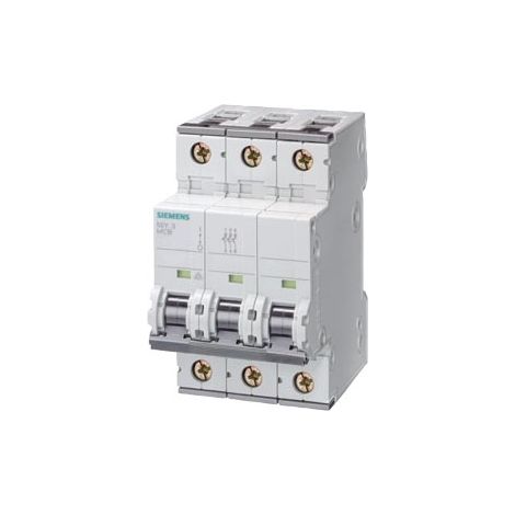 Siemens Interruptor automático 400V 10kA, 3 polos, C, 2A, T=70mm, 5SY43027