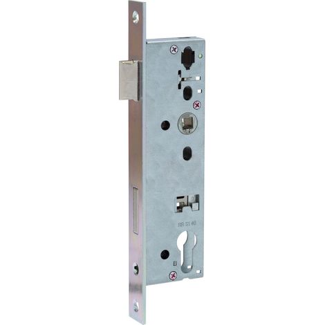Serrure à larder pour porte à cadre tubulaire ESR PZ LR Z 35 92 24-61751, argentée