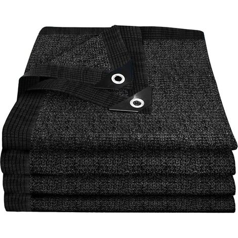 WC d'ombrage noir à 40 % pour plantes, maille HDPE durable 90 x 180 cm avec œillets, filet d'ombrage de jardin protégéant du soleil pour serre, jardin, terrasse, pergola, poulailler (1/5)