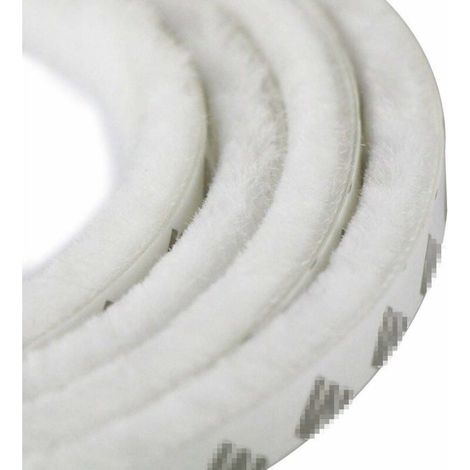 Bande de brosse autocollante - PZCC - 10 m - Résistant au vent - 9 mm x 23 mm - Pour interstices 9–20 mm (1/4)